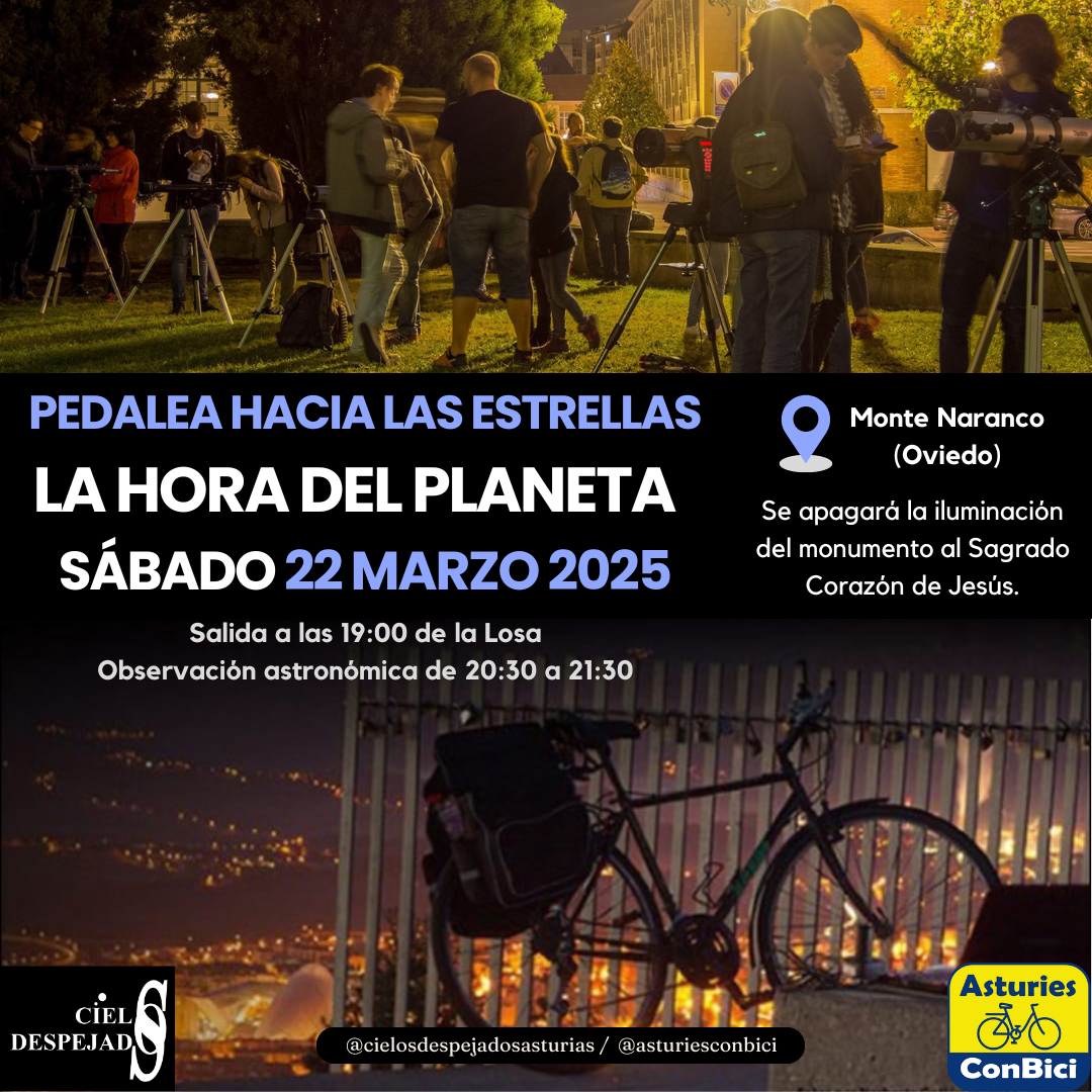 Pedalea hacia las estrellas: la Hora del Planeta